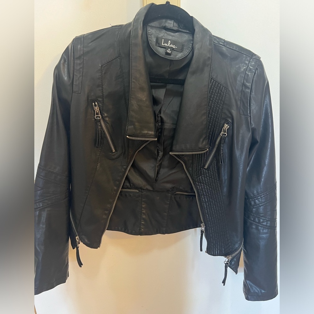 Black vegan leather jacket